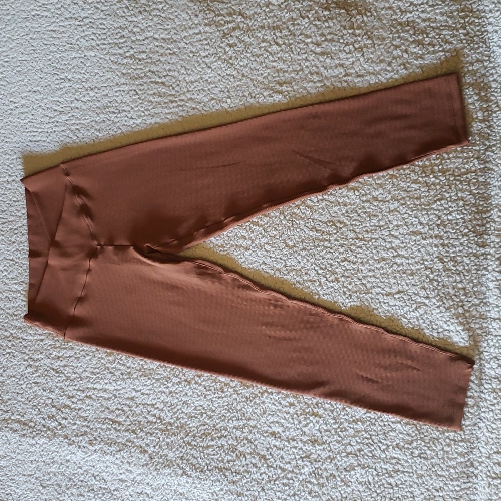 Offline by Aerie Waffle Real Me Textured Crossover Leggings in Horizon